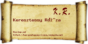Keresztessy Róza névjegykártya