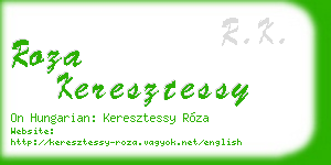 roza keresztessy business card