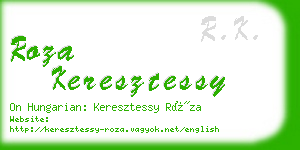 roza keresztessy business card